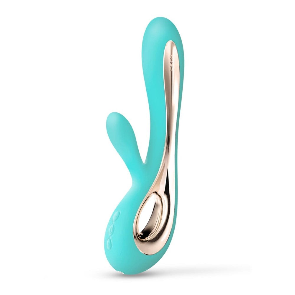 Full view of Soraya G-Spot And Clitoral Rabbit Vibrator | Lelo - Aqua