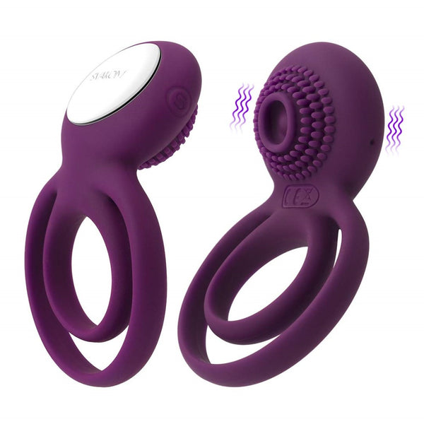 Full view of Tammy Double Ring Couples Vibrator | Svakom - Violet 