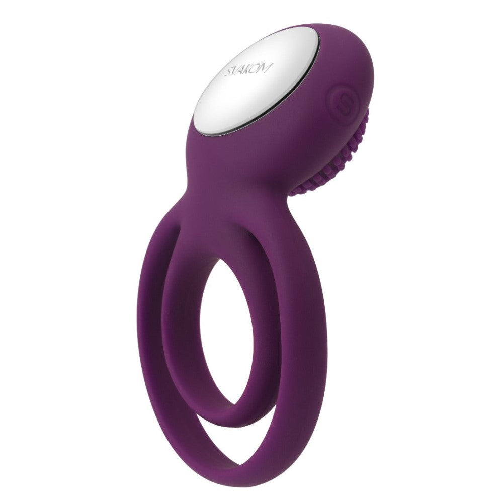 Side view of Tammy Double Ring Couples Vibrator | Svakom - Violet