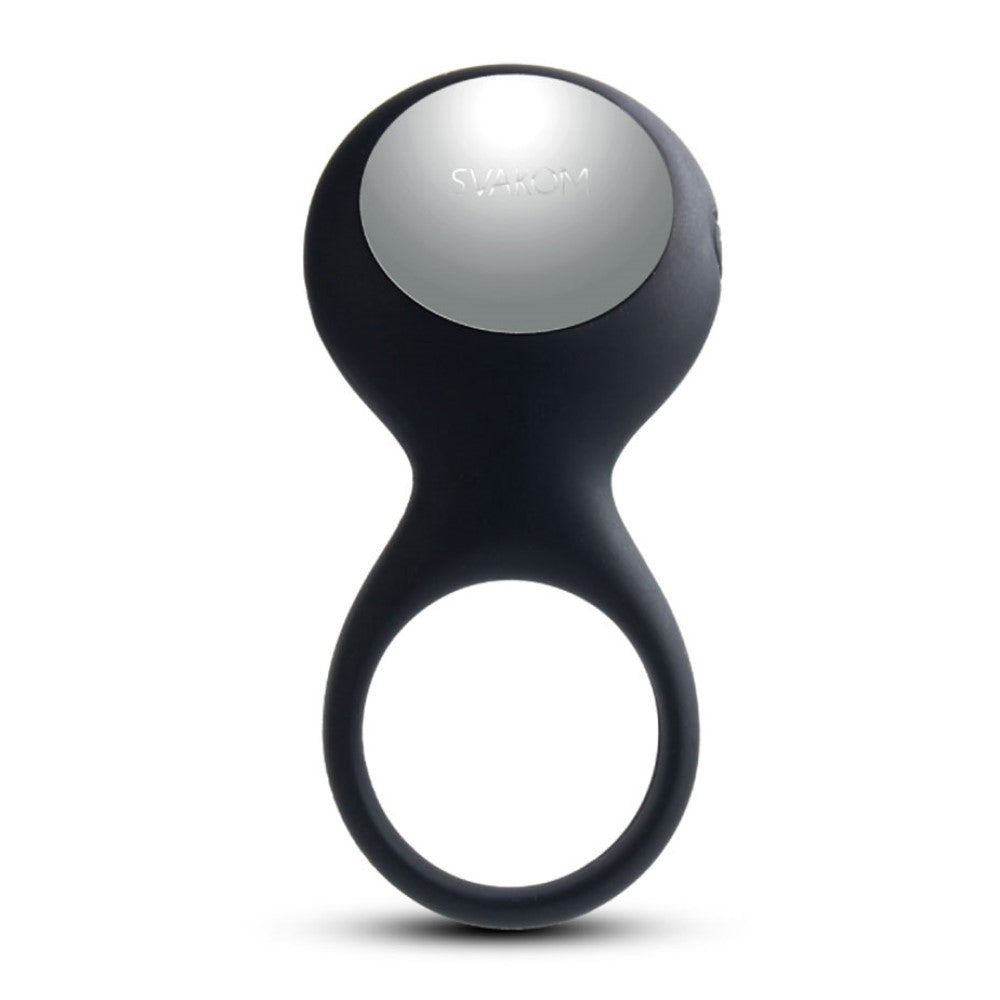 Svakom Tyler Couples Rechargeable Vibrating Penis Ring (Black)