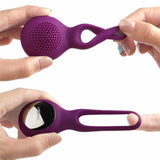 Tyler Couples Rechargeable Vibrating Penis Ring | Svakom made of stretchable body-safe silicone 