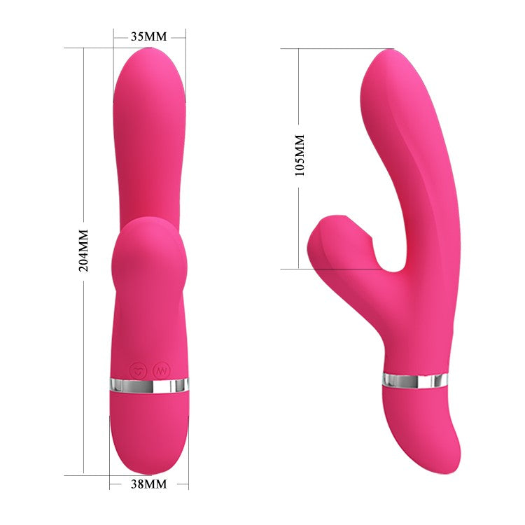 Dimensions of the Willow Powerful Sucking Rabbit Vibrator | Pretty Love