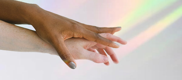 Pride Rainbow Banner with Hands Caressing | OneNightOnly
