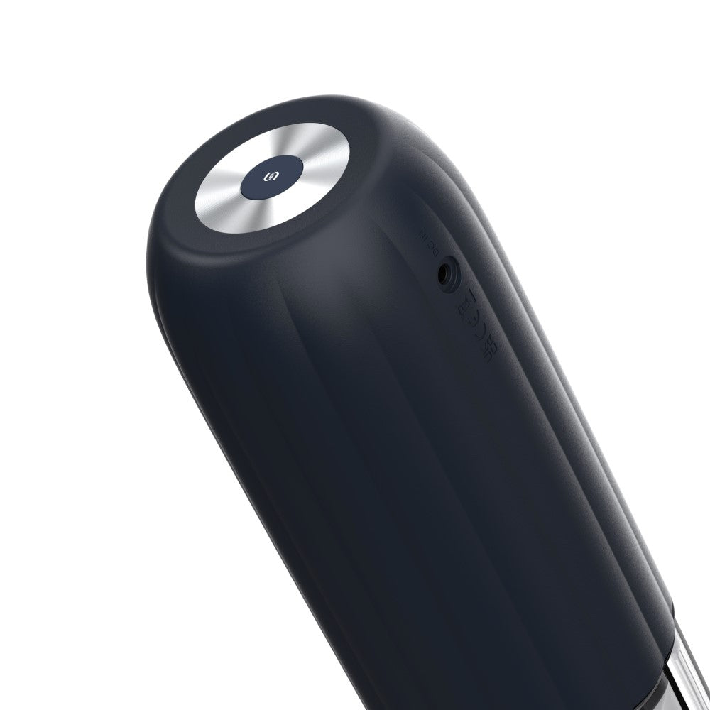 Metal detail on underside of Alex Neo 2 Interactive Thrusting Masturbator | Svakom (Dark Blue)