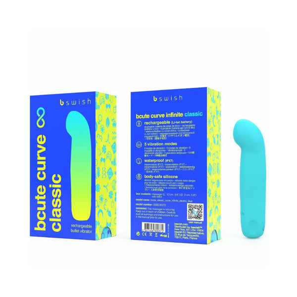 B Swish | Bcute Curve Infinite Classic Rechargeable G-Spot Bullet Vibrator with packaging