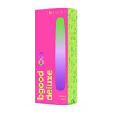 Front view of B Swish | Bgood Infinite Deluxe Rechargeable Vibrator (Sea Foam) packaging