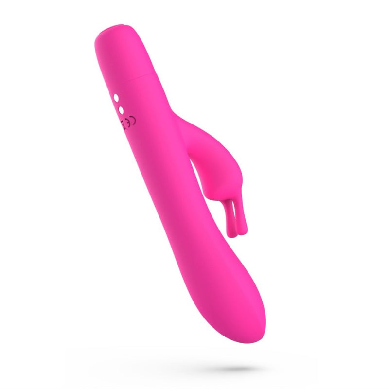 Rear view of the B Swish | Bwild Bunny Infinite Classic LIMITED EDITION Rechargeable Rabbit Vibrator (Sunset Pink)