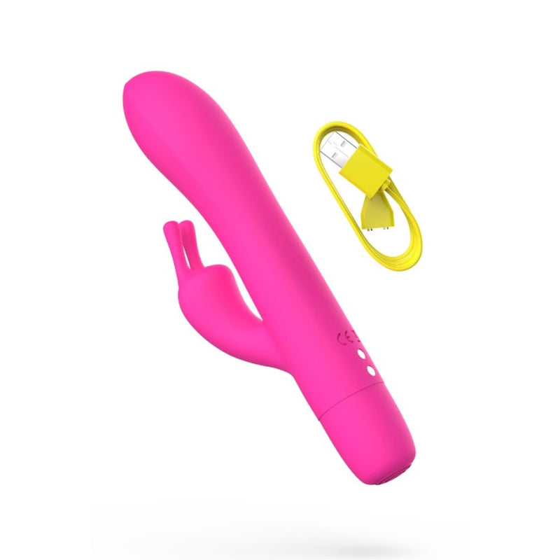 B Swish | Bwild Bunny Infinite Classic LIMITED EDITION Rechargeable Rabbit Vibrator (Sunset Pink) with charging cable