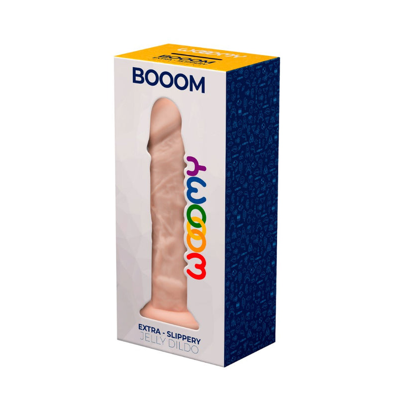 Booom 7.6 Inch Jelly Dildo | Wooomy product packaging
