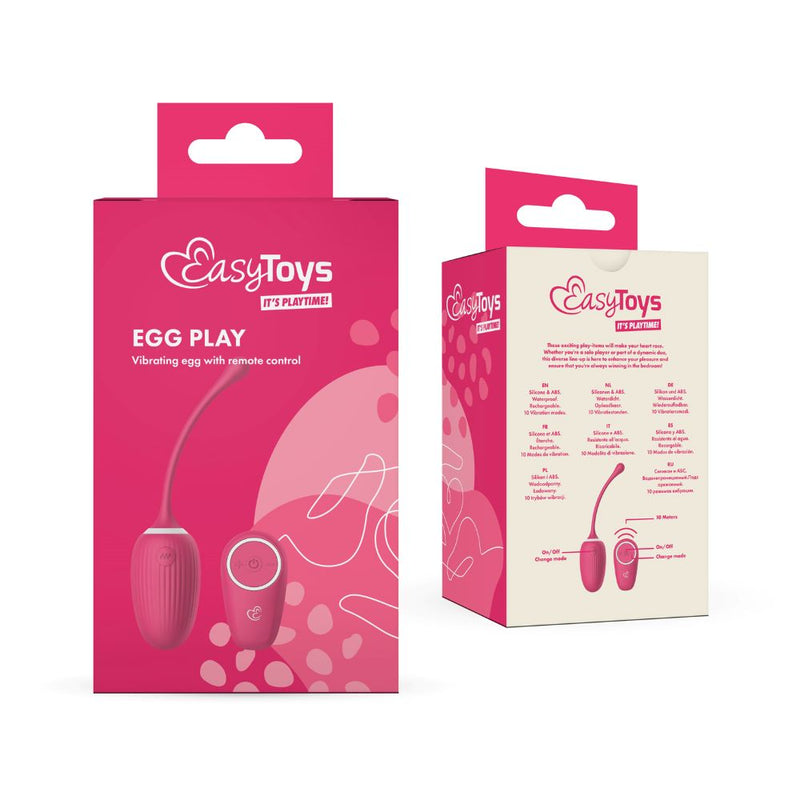 Front and rear view of the EasyToys | Egg Play Egg Vibrator packaging