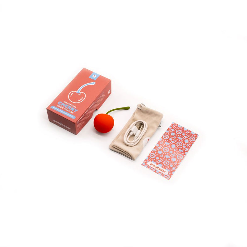 What's in the Emojibator | The Official Cherry Kegel Emoji Vibrator box