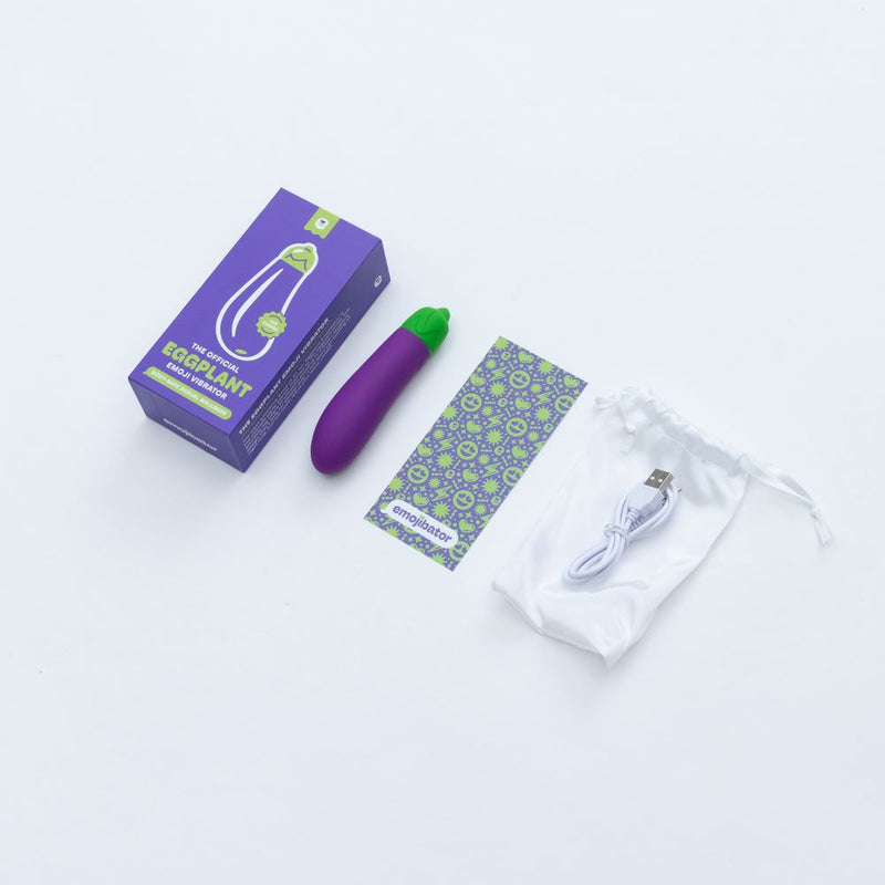 What's in the Emojibator | The Official Eggplant Emoji Vibrator box