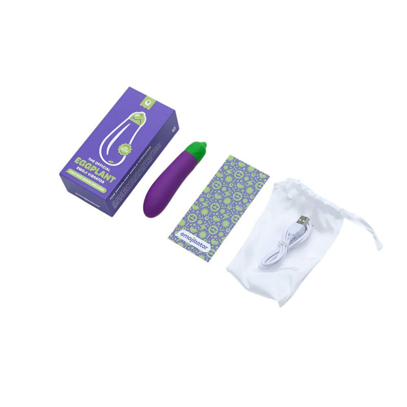 What's in the Emojibator | The Official Eggplant Emoji Vibrator box