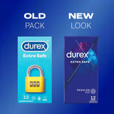 Old and new packaging for Extra Safe Condoms | Durex (12s)