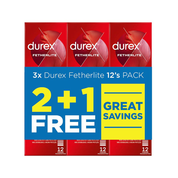 Fetherlite Condoms (Value Pack) | Durex (3x12s)