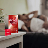 Fetherlite Ultra Condoms | Durex (12s) on bedsite table