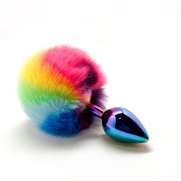 Filippi Fluffy Rainbow Anal Plug | Wooomy (Small)
