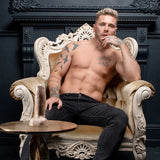 Josh Moore Sitting Behind Fleshjack Boys | Josh Moore Realistic Dildo on a Table