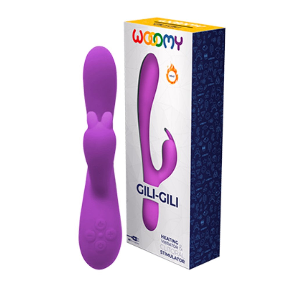 Gili-Gili Heating Rabbit Vibrator | Wooomy with product packaging