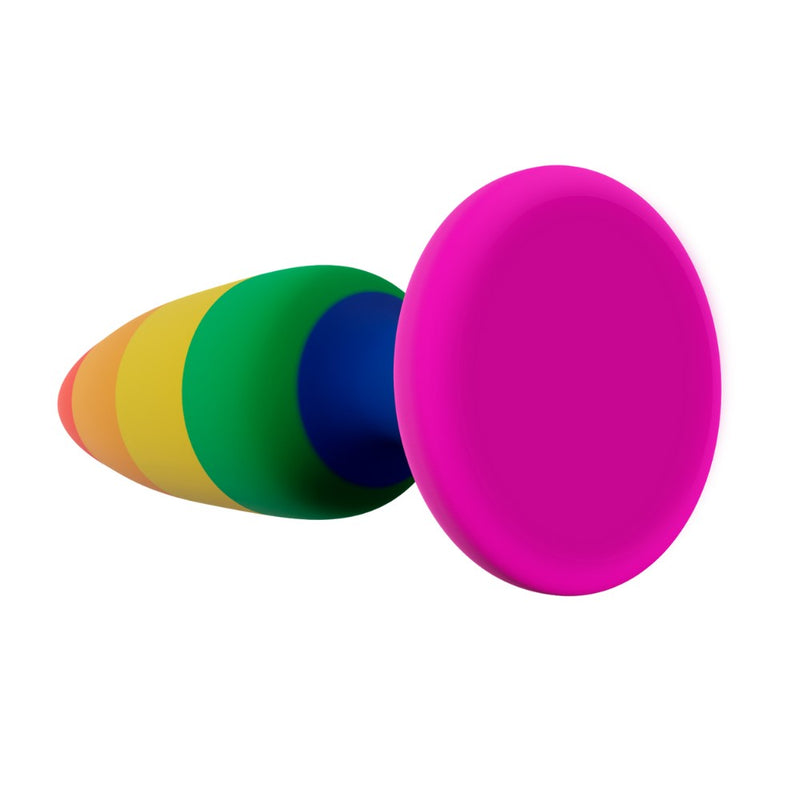 Underside of the Hiperloo Silicone Rainbow Anal Plug | Wooomy (Large)
