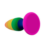 Underside of the Hiperloo Silicone Rainbow Anal Plug | Wooomy (Medium)