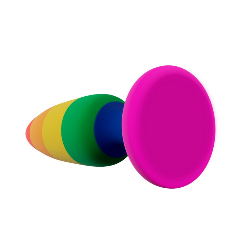 Underside of the Hiperloo Silicone Rainbow Anal Plug | Wooomy (Small)
