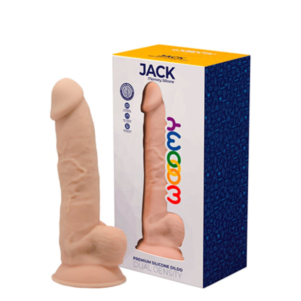Jack Premium 9 Inch Dual Density Silicon Dildo | Wooomy with packaging