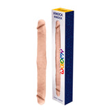Knock-Knock Double-Ended Jelly Dildo | Wooomy with packaging