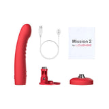 Lovense | Mission 2 Advanced Touch-Sense Vibrating Suction Cup Dildo with Included USB Charging Cable and Suction Base