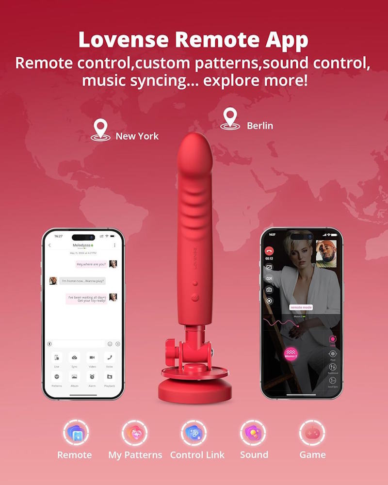 Lovense | Mission 2 Advanced Touch-Sense Vibrating Suction Cup Dildo Remote Interactive App Control