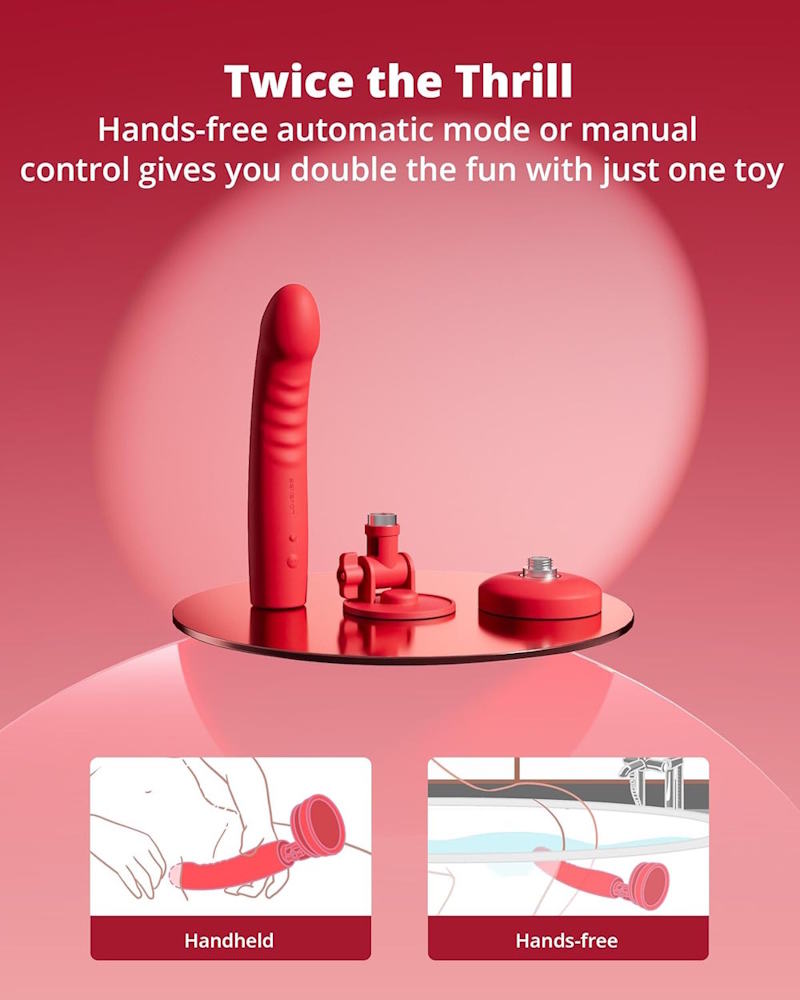 Lovense | Mission 2 Advanced Touch-Sense Vibrating Suction Cup Dildo Handheld and Hands-Free Use