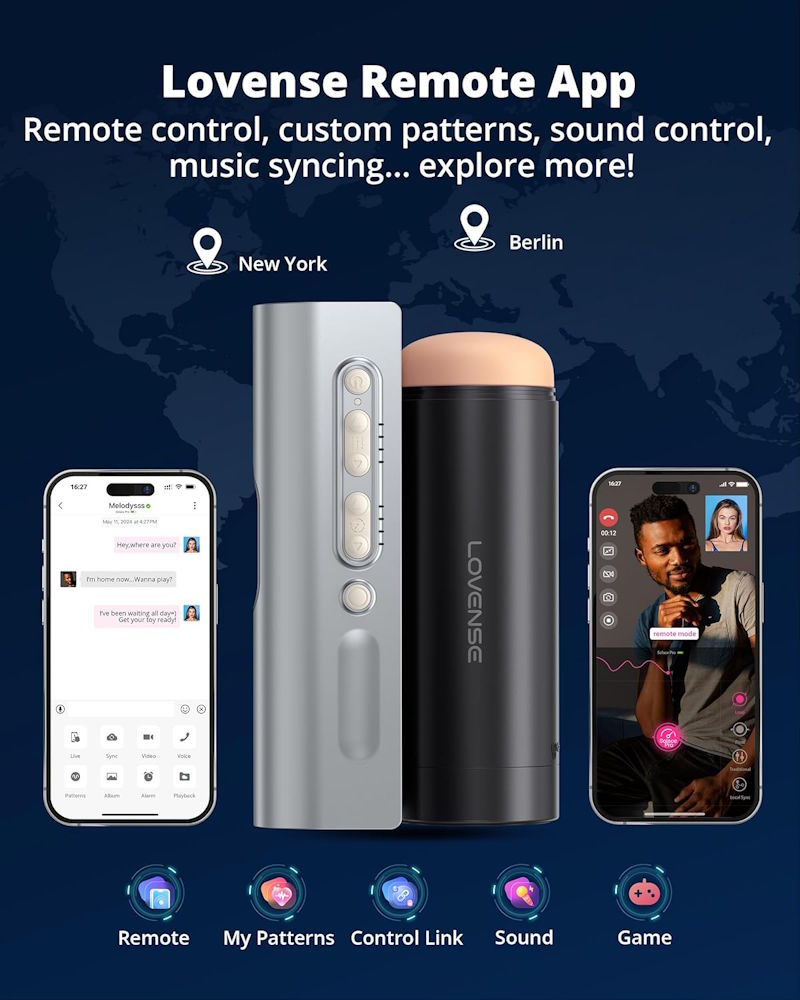 Lovense | Solace Pro AI-Powered App-Controlled Thrusting Male Masturbator Interactive Control for Couples
