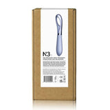 Rear view of N3 Precision Point Clitoral Massager | Niya packaging