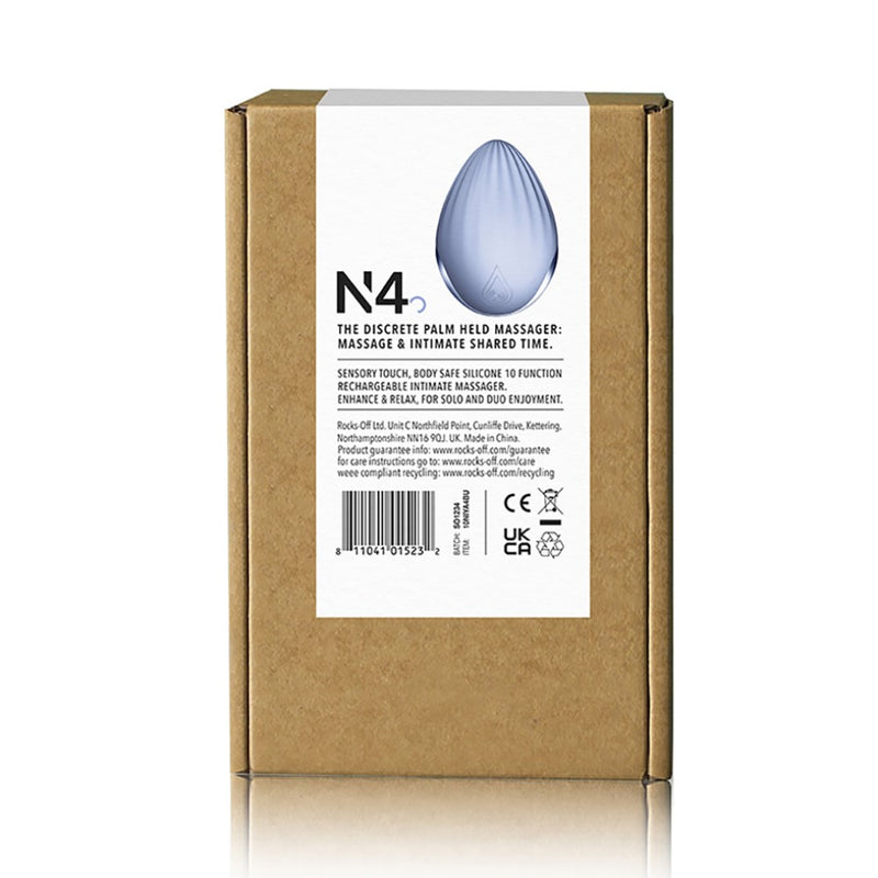 Rear view of N4 Palm Massager | Niya packaging