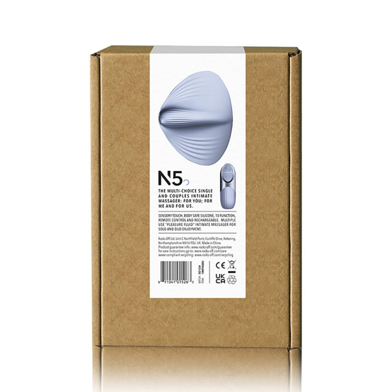 Rear view of N5 Multi-Choice Single And Couples Intimate Massager | Niya packaging