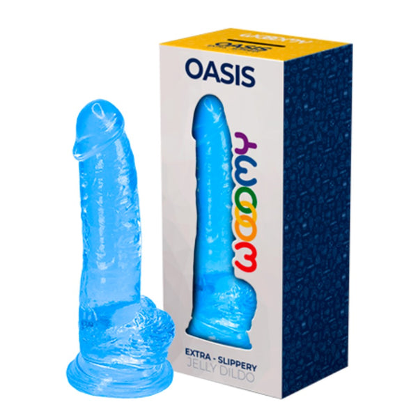 Oasis 8 Inch Realistic Jelly Dildo | Wooomy with packaging