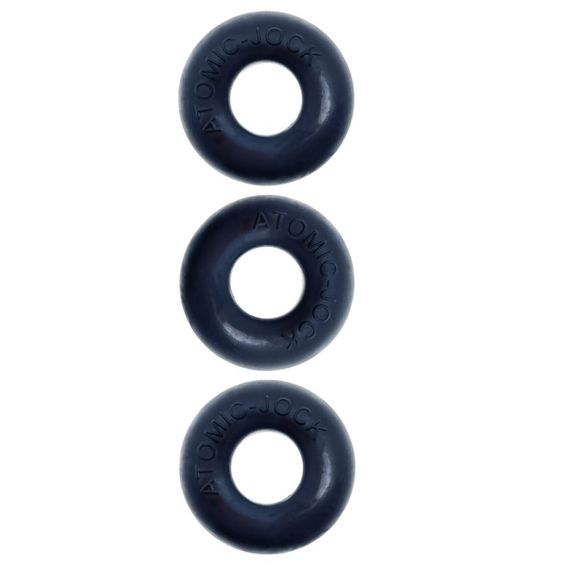 Oxballs | Ringer 3-Pack Cock Ring Set (Night Edition) in a line