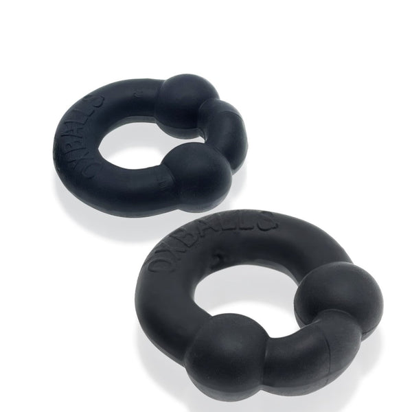 Oxballs | Ultraballs 2-Pack Cock Ring Set (Night Edition) side by side