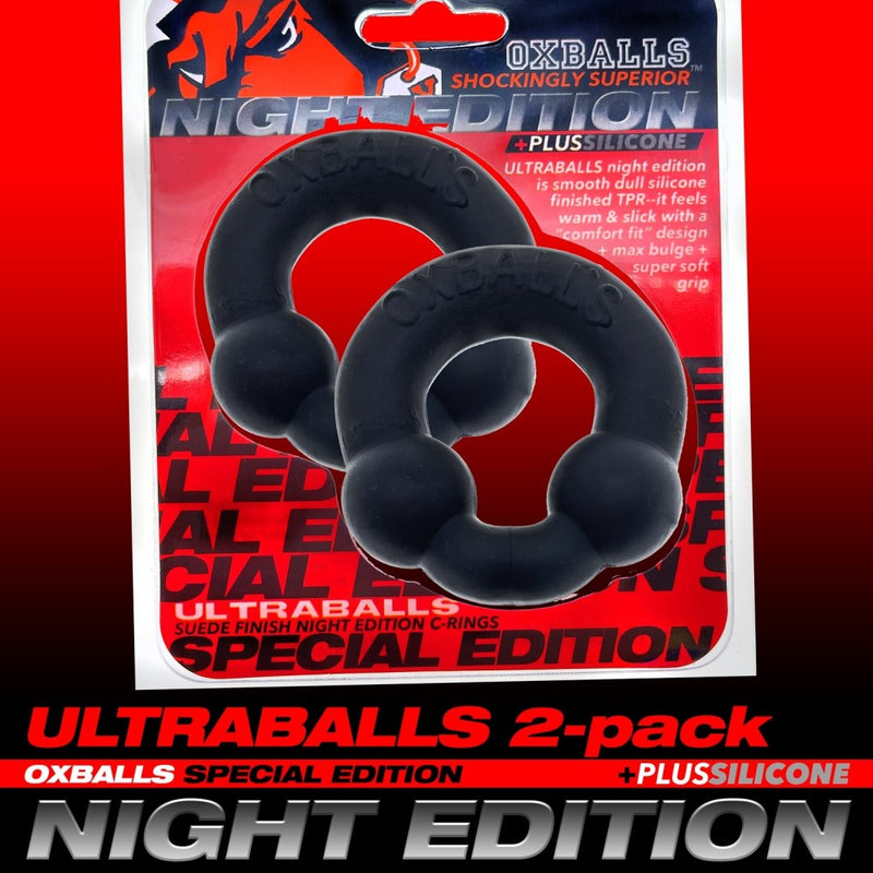 Oxballs | Ultraballs 2-Pack Cock Ring Set (Night Edition) packaging