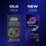 Old and new packaging of Performa Condoms | Durex (12s)