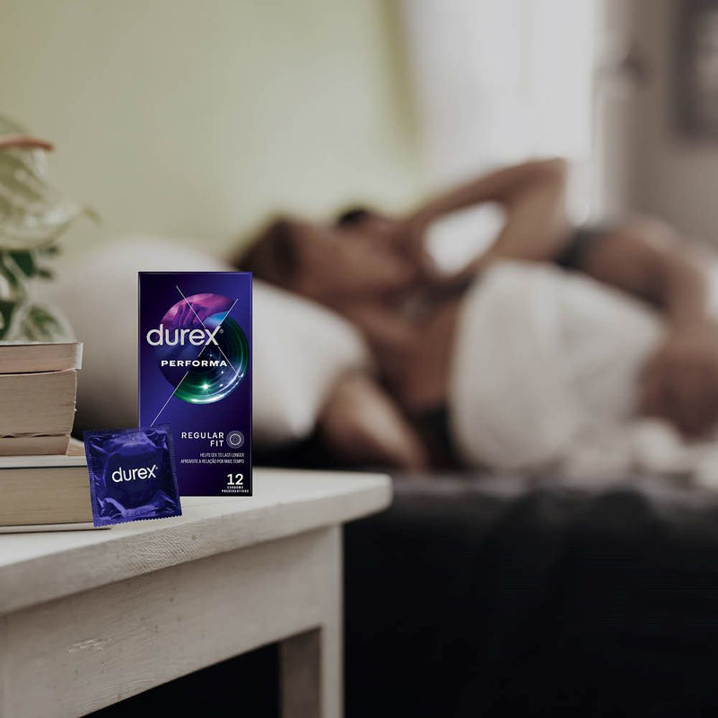 Performa Condoms | Durex (12s) on bedside table