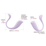 Svakom Phoenix Neo 2 Interactive Bullet Vibrator (Pastel Lilac) Dimensions