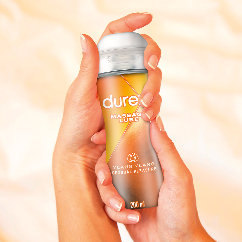 Play 2-in-1 Sensual Massage Gel & Lube with Ylang Ylang | Durex in hands
