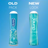 Old and new packaging of Play Tingling Lube | Durex