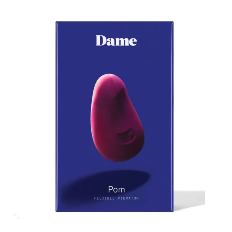 Pom Flexible Vibrator | Dame (Plum) in packaging