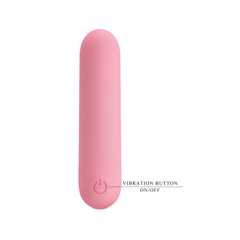 Pretty Love | Stefan Powerful Bullet Vibrator (Pink) Power Button