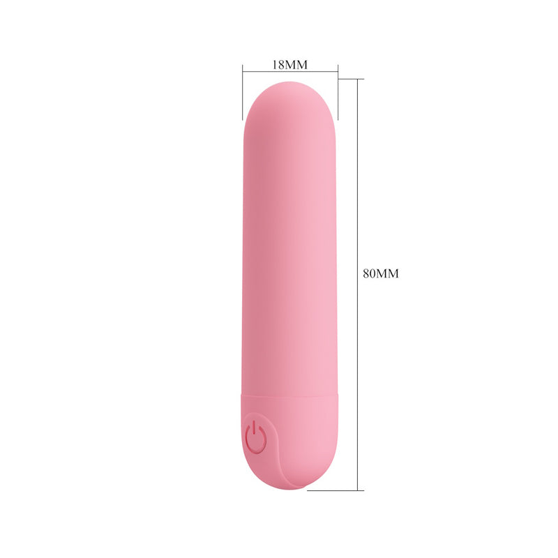 Pretty Love | Stefan Powerful Bullet Vibrator (Pink) Dimensions