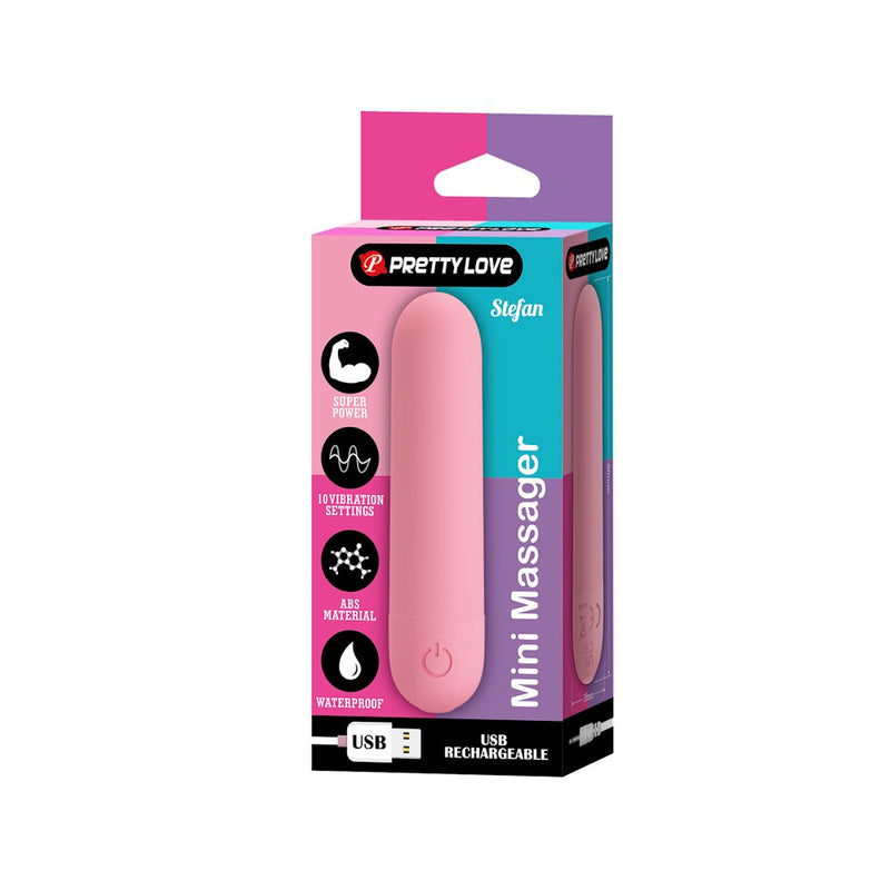 Pretty Love | Stefan Powerful Bullet Vibrator (Pink) Packaging