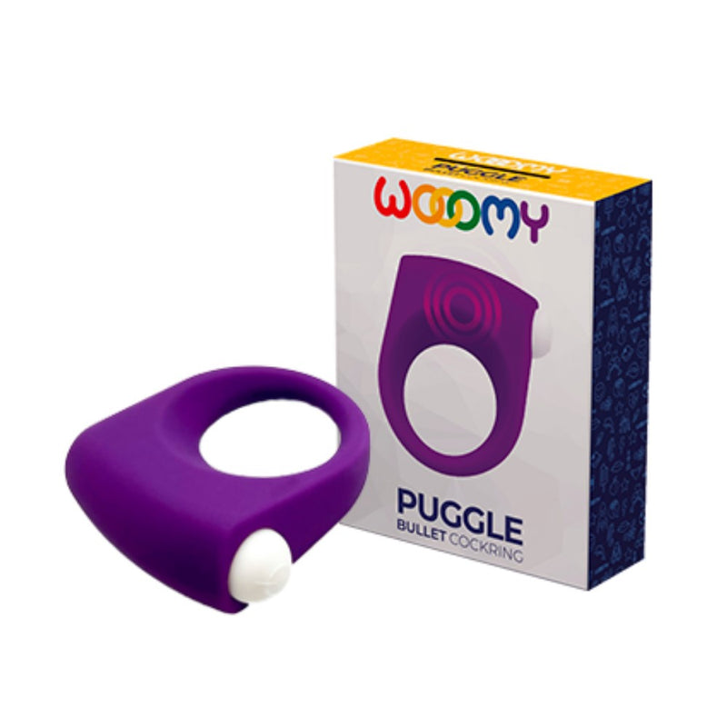 Puggle Vibrating Bullet Cock Ring | Wooomy with packaging
