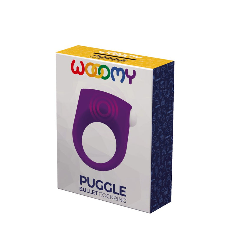 Puggle Vibrating Bullet Cock Ring | Wooomy packaging